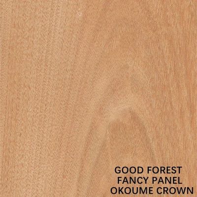 Faced Natural Okoume Wood Veneer Crown Grain Fancy Panel E1/E0 Grade Plywood 25mm Thickness For Door China Makes