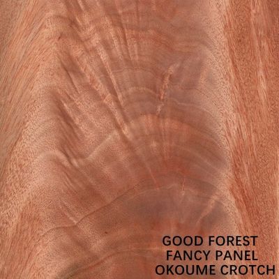 Hotel Panel Natural Okoume Crotch Special Splicing Wood Veneer 2745mm Lengthened Size Can Be Customized Service