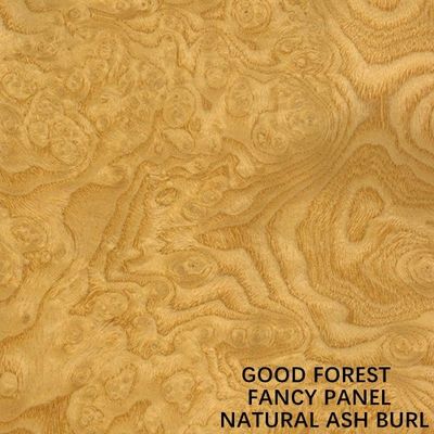 Lengthened Size 2745mm Faced Natural Ash Burl Wood Veneer Paint Free Panel Hand Splicing For Hotel Decoration