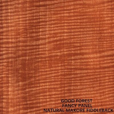 Cabinet Panels Faced Natural Makore Wood Veneer Fiddleback Grain Slip 2440x1220mm