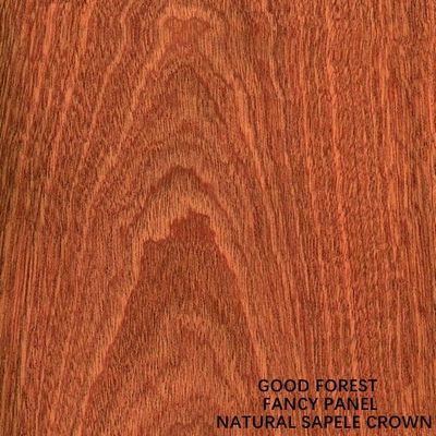 Fancy Plywood Natural Sapele Wood Veneer Crown Grain 5 / 9 / 12 / 15 / 18 / 25 / 30mm