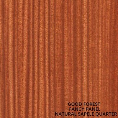 Straight Faced Sapele Wood Veneer Fancy Plywood / MDF / Particle Board Paint Free