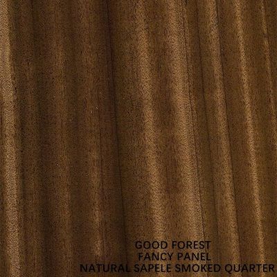 Furniture Smoked Sapele Natural Wood Veneer Quarter Grain Based MDF Panels Iso