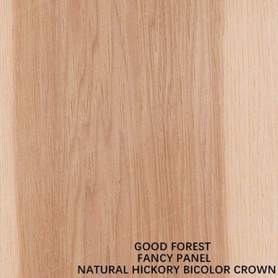Fancy Hickory Bicolor Crown Grain Based MDF / Particle Board Veneer Panels 2440x1220mm