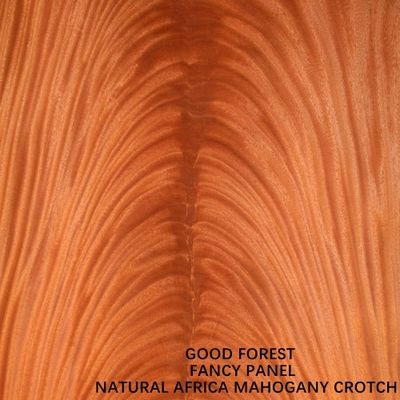 Hotel Decoration Natural Mahogany Wood Veneer Un Normal Crotch Grain Man Made