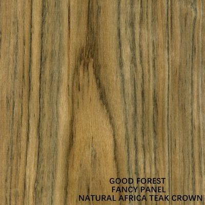 Natural African Teak Wood Veneer Fancy Plywood Board Crown Grain For Furniture And Cabinet Panels