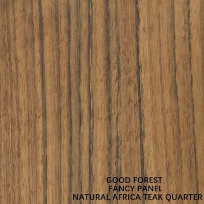 Faced Natural African Teak Quarter Wood Veneer Fancy Plywood 2440/2745mm Length For Interior Doors
