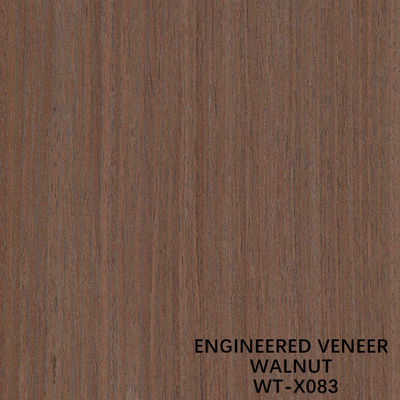 Reconstituted Walnut Wood Veneer Straight Grain Customized Length 2030mm For Furniture Face