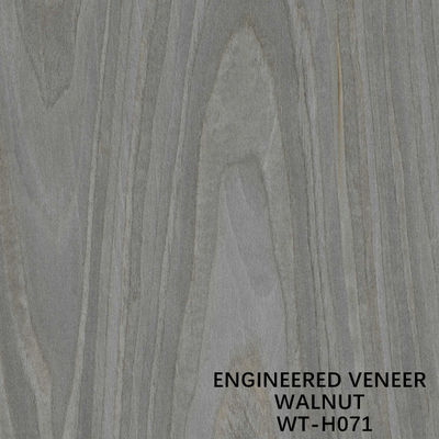 Reconstituted Walnut Wood Veneer Grey Crown Grain For Interior Doors 0.15-0.6mm Thickness
