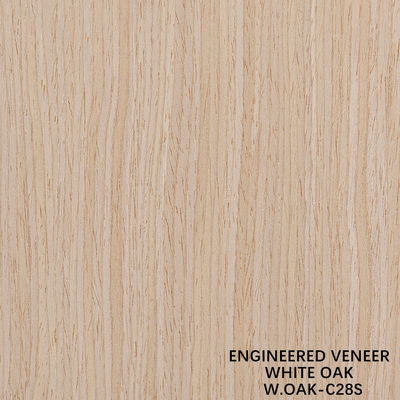 Reconstituted Decorative Engineered White Oak Wood Veneer 28S Straight Grain Board