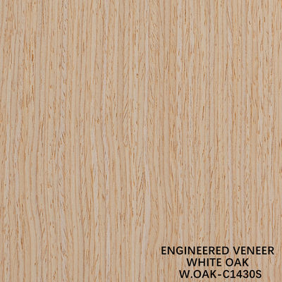 Straight Grain Wood Veneer White Oak 1430S For Door 0.15-0.6mm