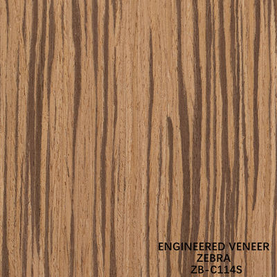 Straight Zebra Reconstituted Wood Veneer Indoor Decorative Board 2500mm