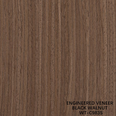 Engineered Walnut Wood Veneer Quarter Cut Vertical Grain WT-C942S / 943S / 983S / 992S For Interior Doors