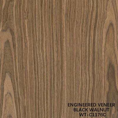 Reconstituted Wood Veneer Walnut Flat Cut Crown Grain 0.15-0.6mm Brown For Door WT-C928C/1158C/1170C/1176C