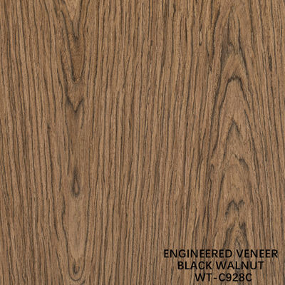 Reconstituted Wood Veneer Walnut Flat Cut Crown Grain 0.15-0.6mm Brown For Door WT-C928C/1158C/1170C/1176C