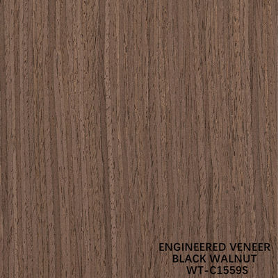 Reconstituted American Walnut Wood Veneer 0.15-0.60mm Customized Service Quarter Cut Fine Line For Decoration