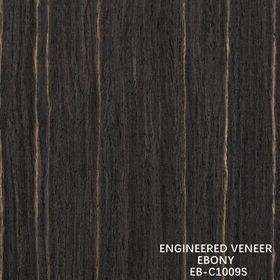 Straight Ebony Colored Engineered Wood Veneer For Fancy Plywood 640-1220mm Width Splicing