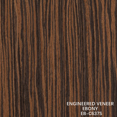 Recon Ebony Wood Veneer Slice Cut Straight Grain Double Color For Door And Cabinet Face Decoration EB-C359S/521S/637S/953S