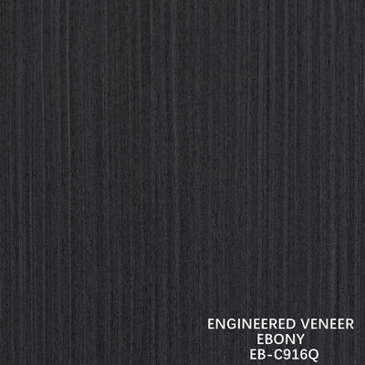 Brown Engineered Wood Veneer EB-C389Q / 916Q / 1238Q / 1320Q Quarter Cut Ebony Veneer Fineline For Door And Cabinet Face