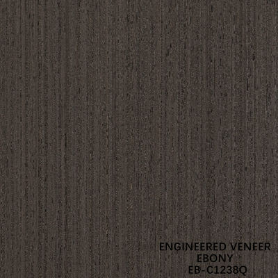 Brown Engineered Wood Veneer EB-C389Q / 916Q / 1238Q / 1320Q Quarter Cut Ebony Veneer Fineline For Door And Cabinet Face