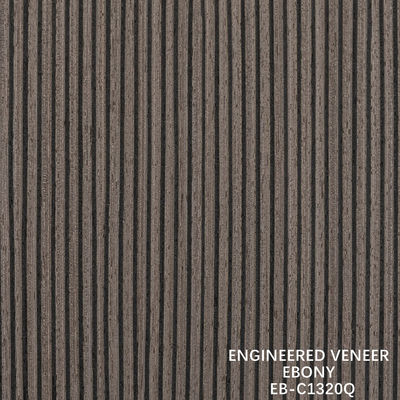Brown Engineered Wood Veneer EB-C389Q / 916Q / 1238Q / 1320Q Quarter Cut Ebony Veneer Fineline For Door And Cabinet Face