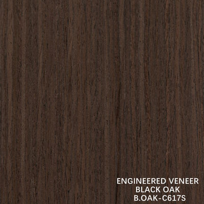 Fancy Engineered Wood Veneer Black Oak Straight Grain Slice Cut Splicing 1220mm B.OAK-C456S / 617S / 1180S / 1222S