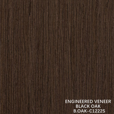 Fancy Engineered Wood Veneer Black Oak Straight Grain Slice Cut Splicing 1220mm B.OAK-C456S / 617S / 1180S / 1222S