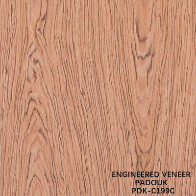 Reconstituted Wood Veneer Rose Wood Crown Cut Red Color Length 2200-3100mm For For Interior Doors China Factory PDK-199C / 901C