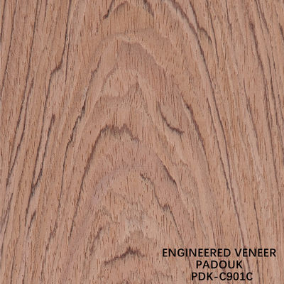 Reconstituted Wood Veneer Rose Wood Crown Cut Red Color Length 2200-3100mm For For Interior Doors China Factory PDK-199C / 901C