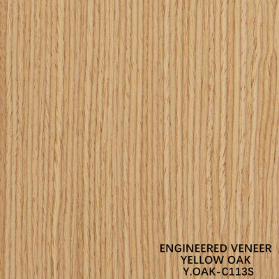 Recon Wood Veneer Yellow Oak Vertical Grain Quarter Cut 3050*640mm For Hotel Decoration Paper Back China Manufacturer