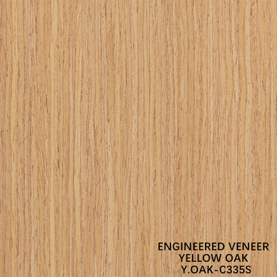 Recon Wood Veneer Yellow Oak Vertical Grain Quarter Cut 3050*640mm For Hotel Decoration Paper Back China Manufacturer