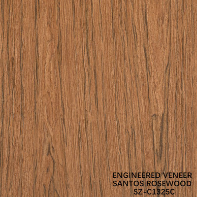 Laminated Santos Rosewood Wood Veneer Crown Grain Thickness Can Be Customized 0.15-1.8mm For For Cabinet Face