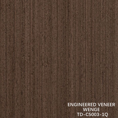 Recon Wenge Wood Veneer Fine-Line Thickness 0.15-1.8mm Fleeced Back For Interior Doors And Windows