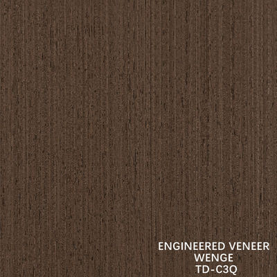 Recon Wenge Wood Veneer Fine-Line Thickness 0.15-1.8mm Fleeced Back For Interior Doors And Windows