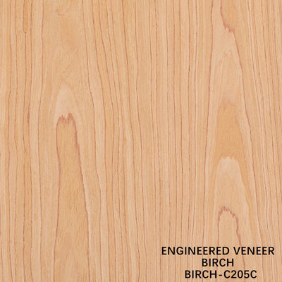 Engineered Birch Wood Veneer 205S/205C Grade A For Interior Export Standard For Door And Cabinet Face