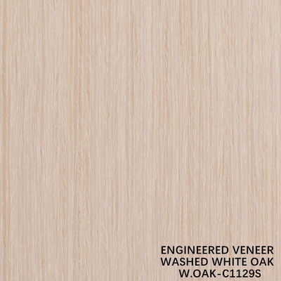 Man-Made Washed Oak Wood Veneer 0.15-0.55 Mm Thickness Customized For Hotel And Home Decoration China Makes