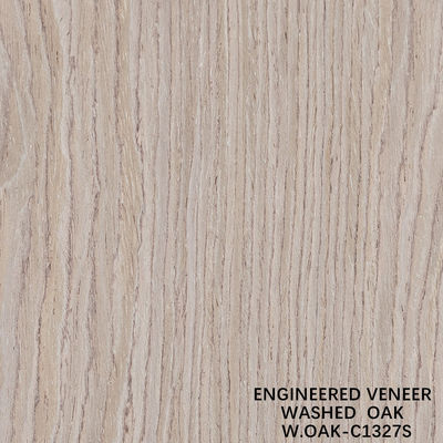Man-Made Washed Oak Wood Veneer 0.15-0.55 Mm Thickness Customized For Hotel And Home Decoration China Makes