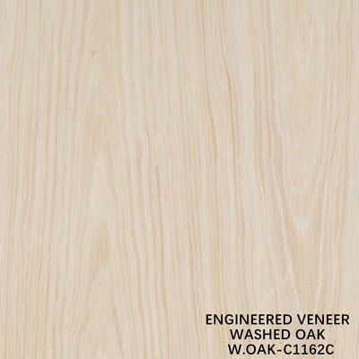 Man-Made Washed Oak Wood Veneer 0.15-0.55 Mm Thickness Customized For Hotel And Home Decoration China Makes