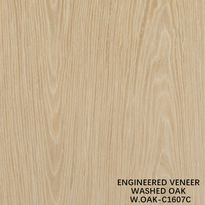 Man-Made Washed Oak Wood Veneer 0.15-0.55 Mm Thickness Customized For Hotel And Home Decoration China Makes