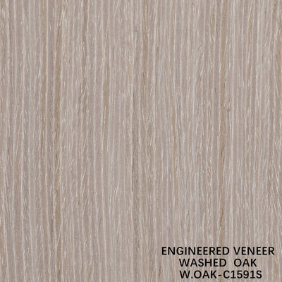 Reconstituted Washed Oak Wood Veneer Slice Cut Technics Vertical Grain Standard Size 2500*640mm Indoor Decorative Board