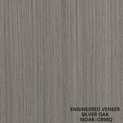 Slice Cut Reconstituted Silver Oak Wood Veneer Length 2500-3100mm Can Be Customized For Wall Covering