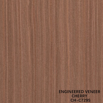Cherry Wood Veneer Fancy Panels Straight Grain 0.18-0.6mm Thickness Customized For Hotel Decoration