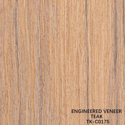 Recon Wood Veneer Of Teak Slice Cut Technics With Straight Grain For For Door Face Lengthened Size 2850mm
