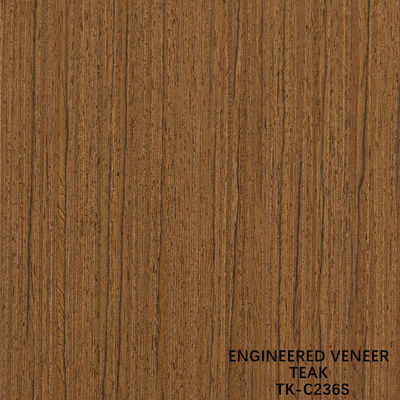 Recon Wood Veneer Of Teak Slice Cut Technics With Straight Grain For For Door Face Lengthened Size 2850mm