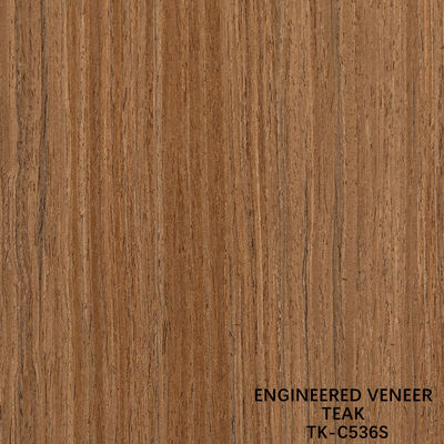 Recon Wood Veneer Of Teak Slice Cut Technics With Straight Grain For For Door Face Lengthened Size 2850mm