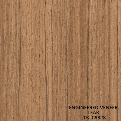 Recon Wood Veneer Of Teak Slice Cut Technics With Straight Grain For For Door Face Lengthened Size 2850mm