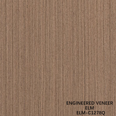 0.5mm Engineered Elm Wood Veneer Sheet For Fancy Panels 2500-3100mm Lengthened Quarter Cut Color Of Brown