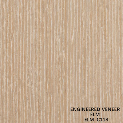 Customized Recon Elm Wood Veneer Straight Cut And Crown Cut For Cabinet Face Of 2500*640 Mm