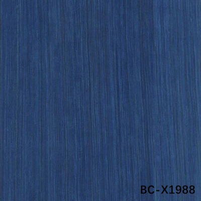 High-End Engineered Wood Veneer Bule Classic BC-X1988 Straight Grain Dyed Color For Hotel Decoration Sample Copy