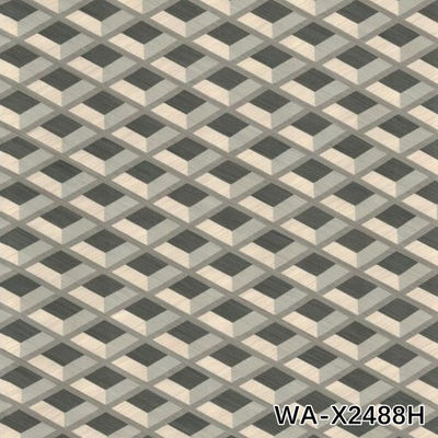 High End Custom Engineered Wood Veneer Lattice Texture Lengthened Size For Hotel Decoration